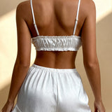 Angie 3-delige Satijnen Pyjama Set