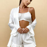 Angie 3-delige Satijnen Pyjama Set