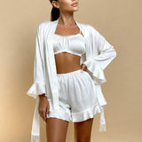 Angie 3-delige Satijnen Pyjama Set